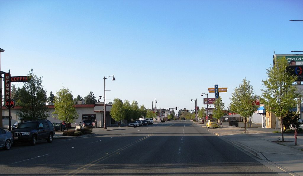 North City business district along 15th Avenue NE in Shoreline, Washington